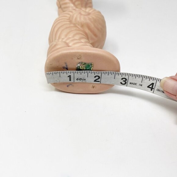 VTG Pair Of Haeger USA 4” Mini Ceramic Seashell Vases Mid-Century Modern Pottery - Picture 9 of 10